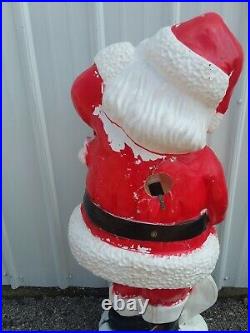 #2 Vintage 43 Union Christmas Santa With List Lighted Blow Mold Yard Decoration