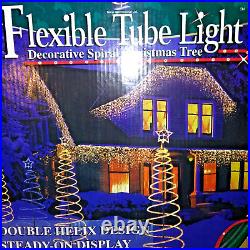 2 pcks flexible tube light decorative 7 spiral christmas tree