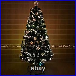2ft-6ft Artificial Fiber Optic Christmas Tree With LED Stars Xmas Home Decor