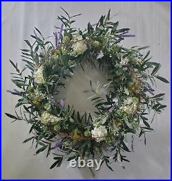 32 Balsam Hill French Market Floral Wreath Parisian Spring Large 4003527 EUC