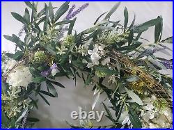 32 Balsam Hill French Market Floral Wreath Parisian Spring Large 4003527 EUC
