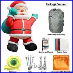 33FT Giant Christmas Inflatable Santa Claus in Chimney Outdoor Yard Decoration