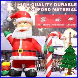 33FT Giant Premium Christmas Inflatable Santa Claus Holiday Party + 1100W Blower