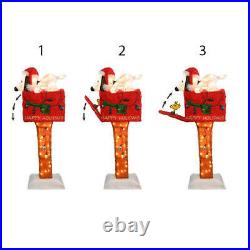 36 Prelit 3D Soft Tinsel Snoopy On Mailbox Sculpture Outdoor Christmas Decor