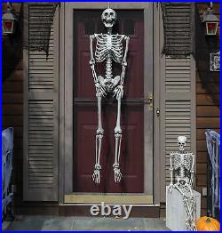 3/5.6FT Halloween Poseable Life Size Human Skeleton Halloween Decor Party Prop