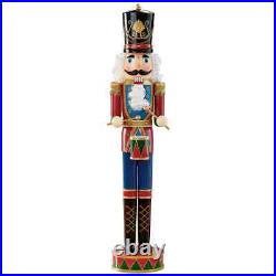 3.5ft Indoor Wooden Nutcracker Soldier Drummer with Movable Mouth Hand Painted