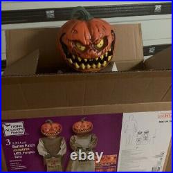 3 Ft Rotten Patch Animated LED Pumpkin Twins 2021 Home Depot