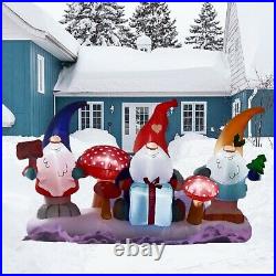 3 Gnomes Christmas Outdoor Decor Large Inflatable 7ft LED Xmas Decoration Sale