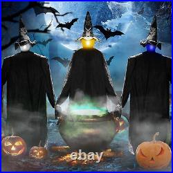 3 Pcs 2022 Newest Large Halloween Witch Decorations Outdoor, 63 Inches Light up