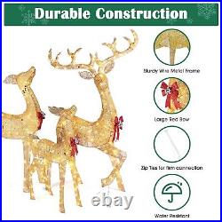 3 Piece 420 LED Lighted Christmas Deer Family Set Outdoor Yard Decor Holiday