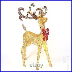 3 Piece Lighted Christmas Deer Family Set Reindeer Outdoor Decorations With LED