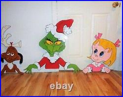 3-Piece set Grinch, Cindy Lou, and Max Fence Peepers