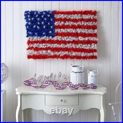 3' x 2' Red, White, and Blue American Flag Wall Panel with100 LEDs. Retail $173