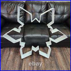 42 Tall White Metal Snowflake Cookie Cutter Christmas Winter Giant Wall Decor