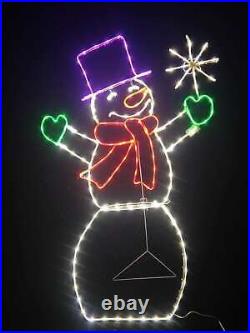 48 2D Twinkle Snowman 172 LED Rope Lights Outdoor Christmas Decoration