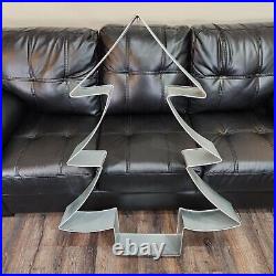 48 Silver Metal Christmas Tree Cookie Cutter Decoration Giant Large Wall Decor