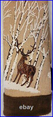 48 Tree Skirt & 4 Christmas Stockings Deer Brown Rustic Hobby Lobby Farmhouse