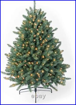 4.5/6/6.5/7/7.5/9FT Hinged Artificial Pre-lit Christmas Tree with Lights