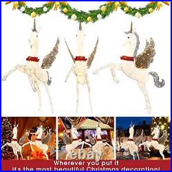 4.5 Ft Unicorn 150 LED Lighted Outdoor Christmas Decorations For Home Clearance