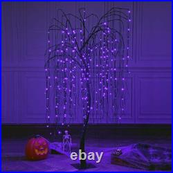 4/6/7'FT Weeping Willow Halloween LED Tree In/Outdoor Decor (1 or 2-PACK)