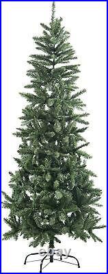 4-8Ft Green Artificial Christmas Tree Slim Pine Pencil Tips Hinged Branches Xmas