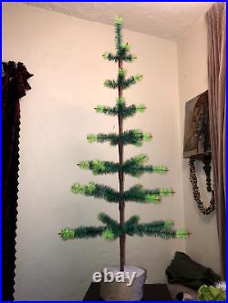 4 Foot Goose Feather Tree Dresden Victorian Primitive Style Christmas Tree