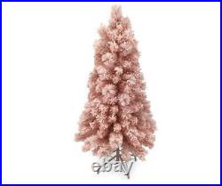 4'Ft Flocked Pink Pre-Lit Artificial Christmas Tree