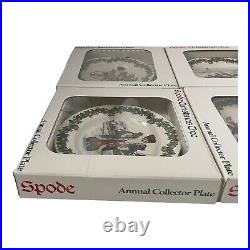 (4) Spode Christmas Tree Annual Collector Plate Lot New in Boxes