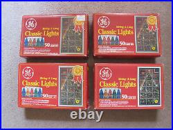 4-Vintage GE String-A-Long Classic Light Set 50 Indoor/Outdoor Multi-Color NOS