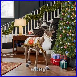 4 ft. Animated Reindeer Christmas Animatronic Festive Holiday Decor NEW