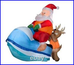 5FT PreLit LED Santa Water Sleigh Christmas Inflatable Decoration