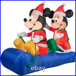 5ft Light Up Disney Mickey & Minnie's Sled Christmas Yard Inflatable LED Lights