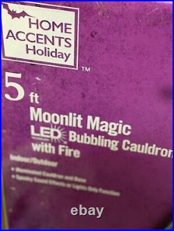 5ft Moonlit Magic Bubbling Cauldron LED Fire Halloween Tik Tok Home Depot