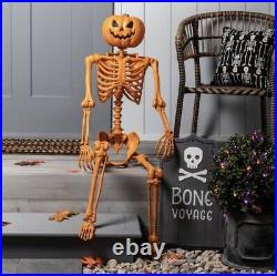 60 Posable Pumpkin Skeleton Halloween Decorative Mannequin Hyde & EEK! NEW