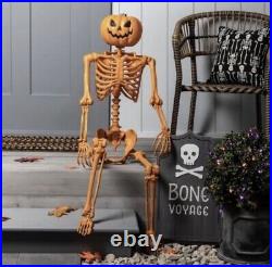 60 Posable Pumpkin Skeleton Halloween Decorative Mannequin Hyde & EEK! NEW