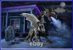 69Inch Tall Halloween Giant Black Silver Dragon, Home Accents Holiday, Brand New