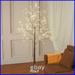 6FT 288LT Snow Tree with Fairy Lights Warm White for Christmas Party Wedding