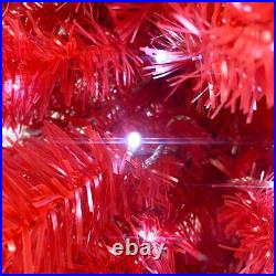 6FT Hinged Fraser Fir Artificial Bent Top Christmas Tree, Xmas Tree Bendable