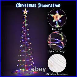 6Ft 182 LED Spiral Christmas Tree Light Star Multi-color Decoration Lamp 2 Pack