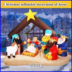 6.5 ft Christmas Inflatable Decoration Jesus Blow up Long Christmas Inflatable