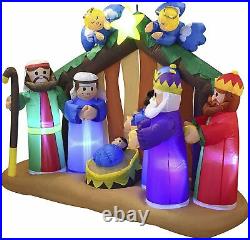 6 FT Inflatable Lighted Christmas Nativity Scene with Angels