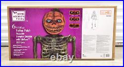 6 FT Rotten Patch LCD Poseable Pumpkin Skeleton withLife Eyes 2021 Home Depot NEW