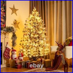 6 Feet Pre-lit Artificial Christmas Tree 120V 260 LED Lights USA Fast Shipping