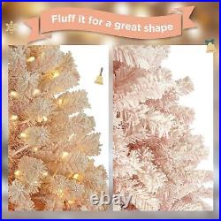 6-Foot Artificial Christmas Tree with 300 LED Lights and 600 Bendable Branches