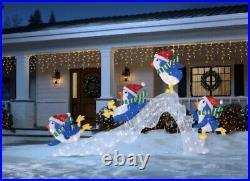 6 Ft Cool White LED Penguin's Slide Party Christmas Yard Decoration NIB