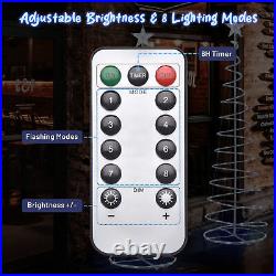 6 Ft LED Spiral Tree Light Cool White 182 LEDs USB Powered Decoration 2 Pack