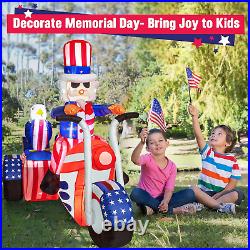 6 Ft Patriotic Independence Day Inflatable July 4 Decorations, Blow up with Driv