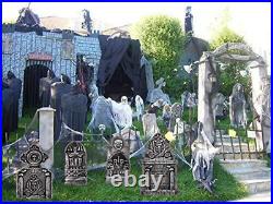 6 Halloween Yard Stakes Scary Tombstones Cemetery Decoration Large Outdoor Props
