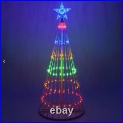 6' Multi-Color LED Light Show Christmas Tree Animated Outdoor Decoration NEW
