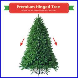6' Unlit Artificial Christmas Tree Hinged With Metal Stand Indoor Decoration New